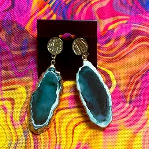 Medium size lighter gold/crystal earrings